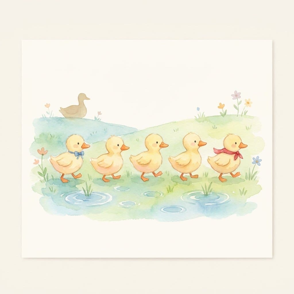 five flashcard illustration