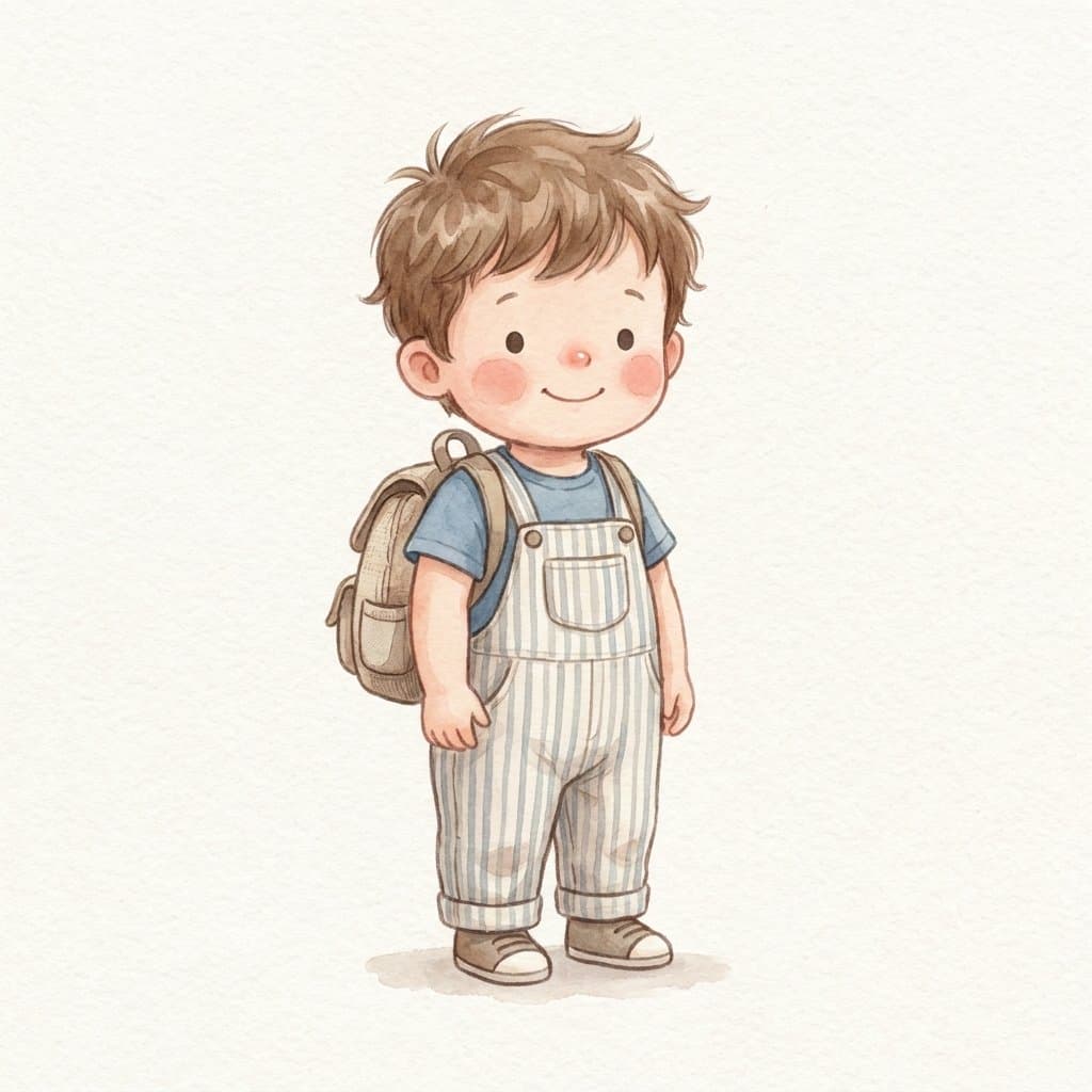 boy flashcard illustration