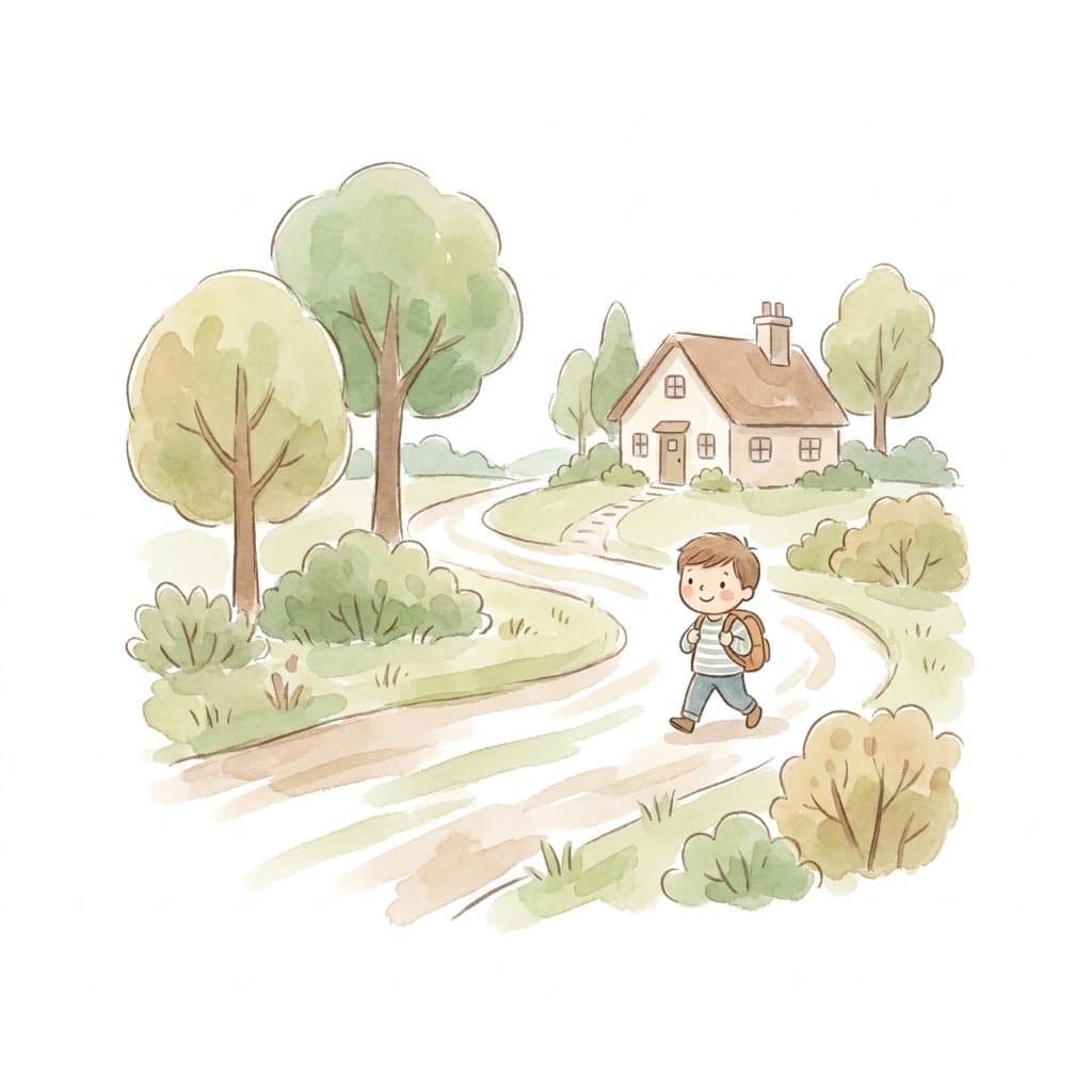 lane flashcard illustration