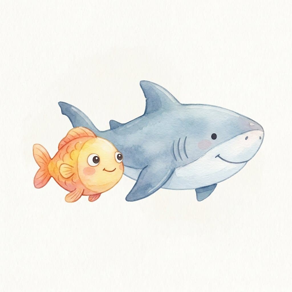 fish flashcard illustration