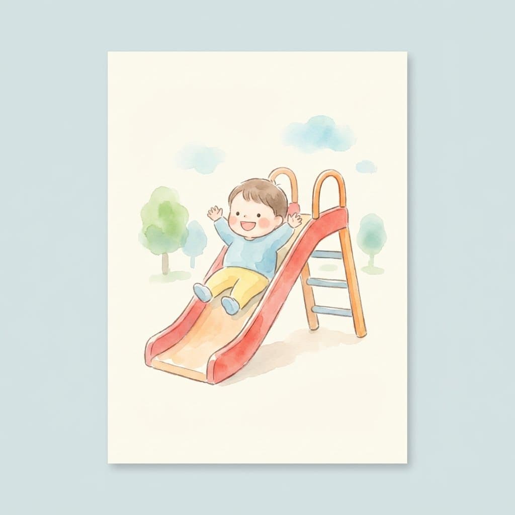 down flashcard illustration