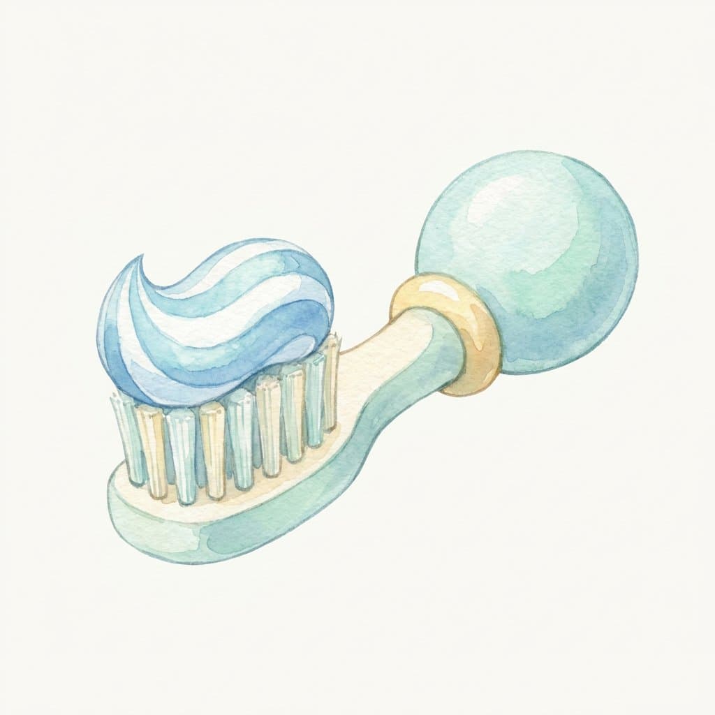 toothpaste flashcard illustration