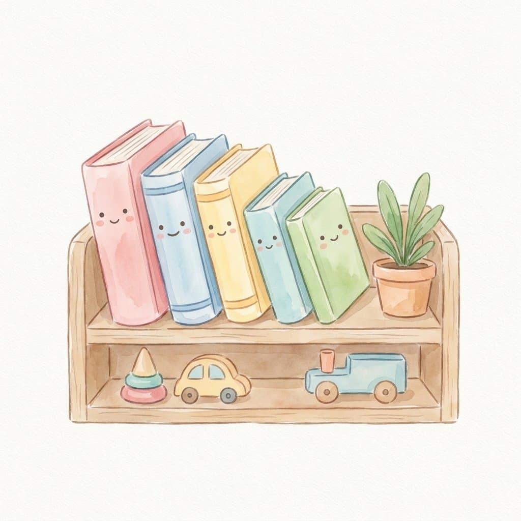 books flashcard illustration