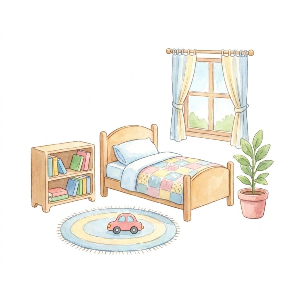 room flashcard illustration