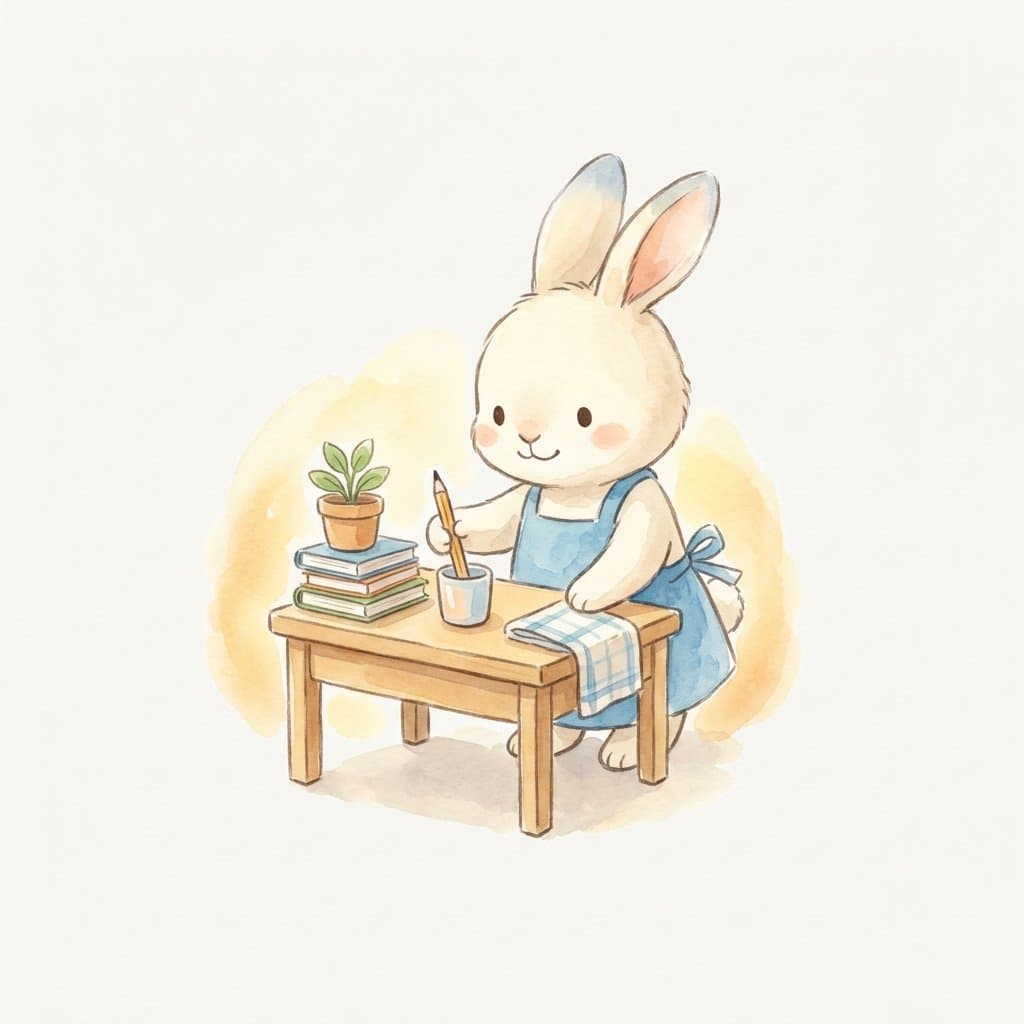 tidy flashcard illustration