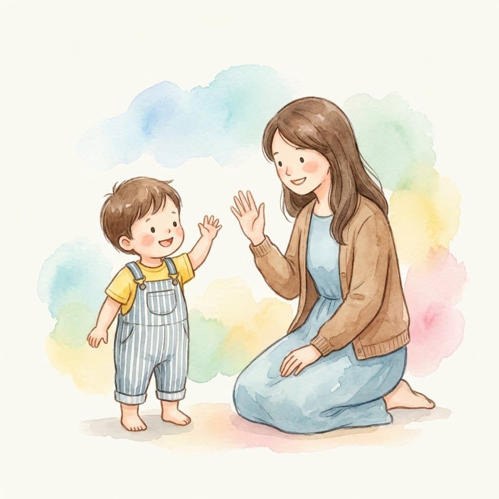 good-bye flashcard illustration