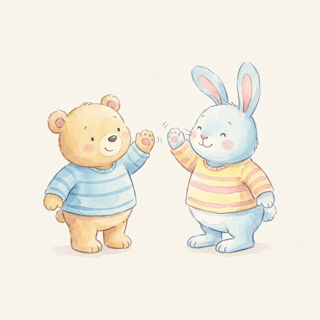 hello flashcard illustration