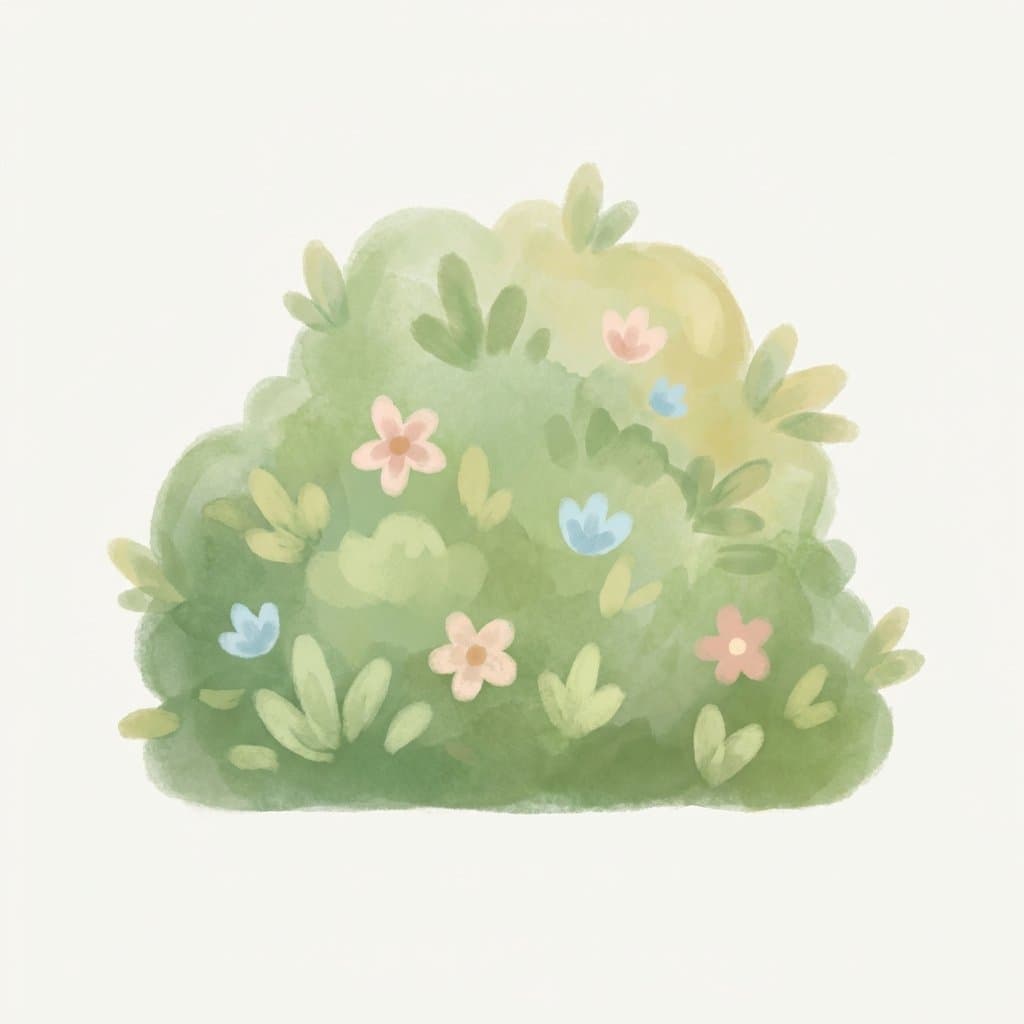 bush flashcard illustration