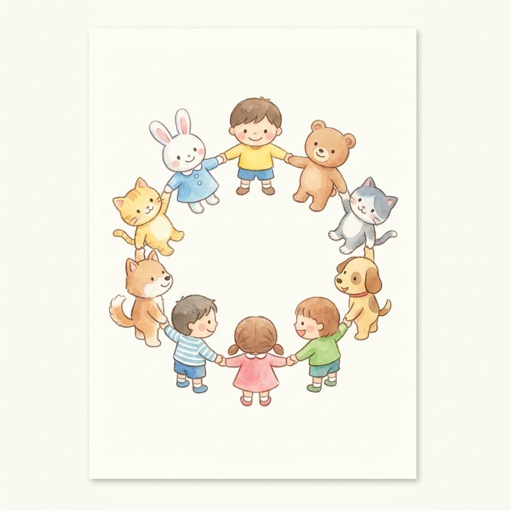 circle flashcard illustration