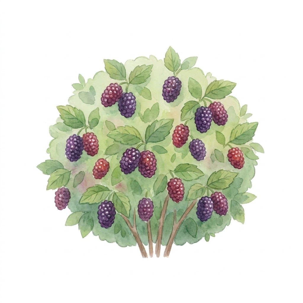 mulberry flashcard illustration