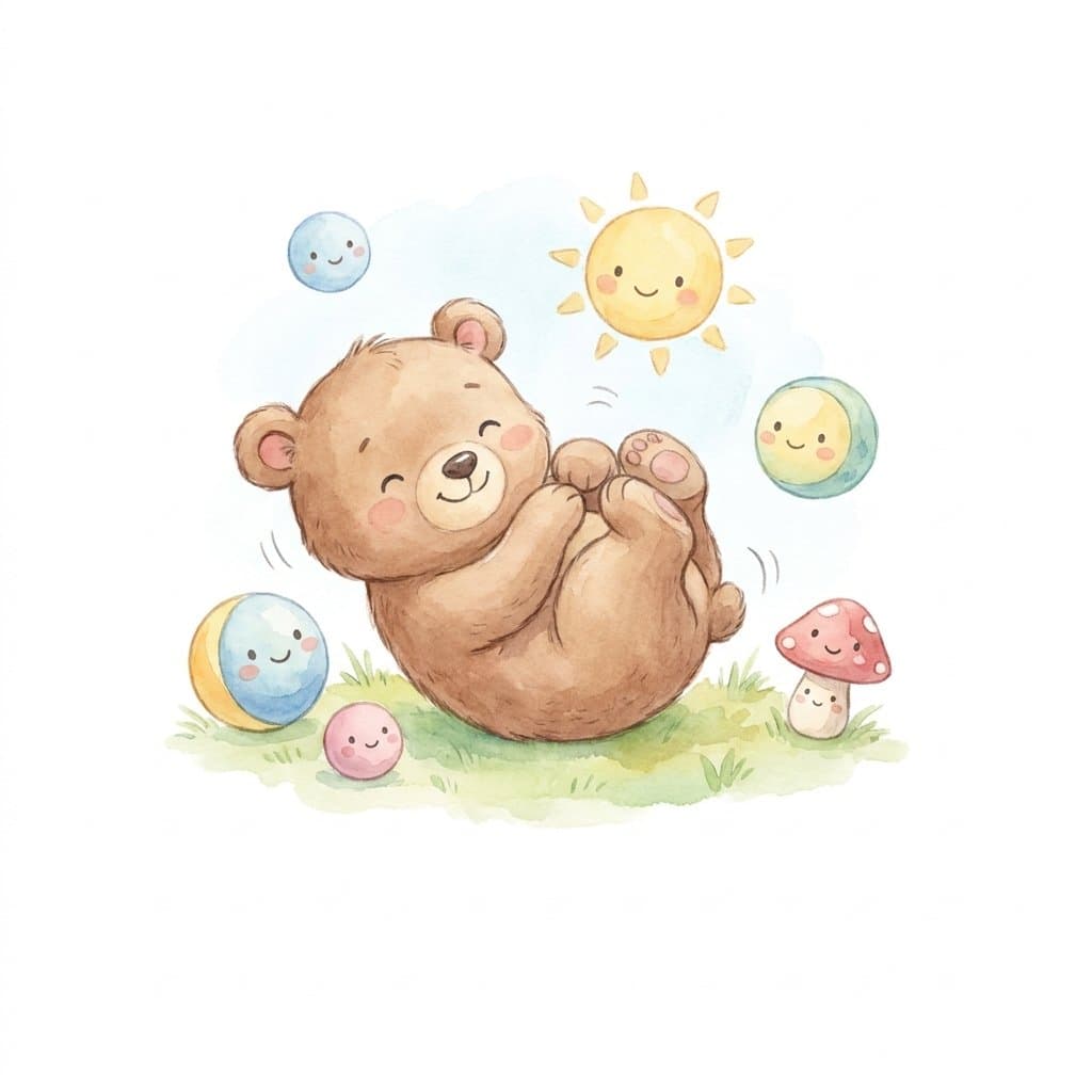 round flashcard illustration