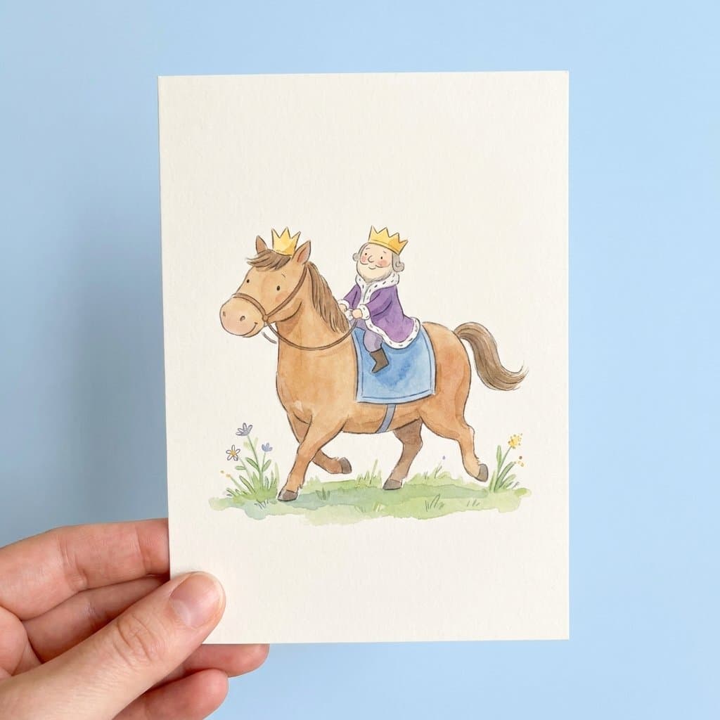 horse flashcard illustration