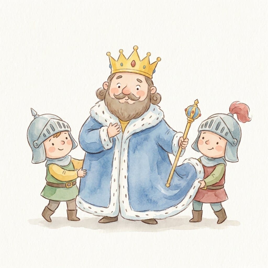 king flashcard illustration