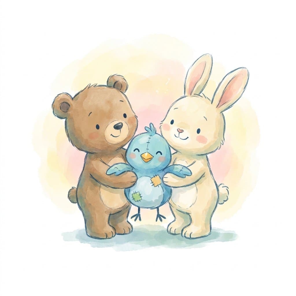 together flashcard illustration