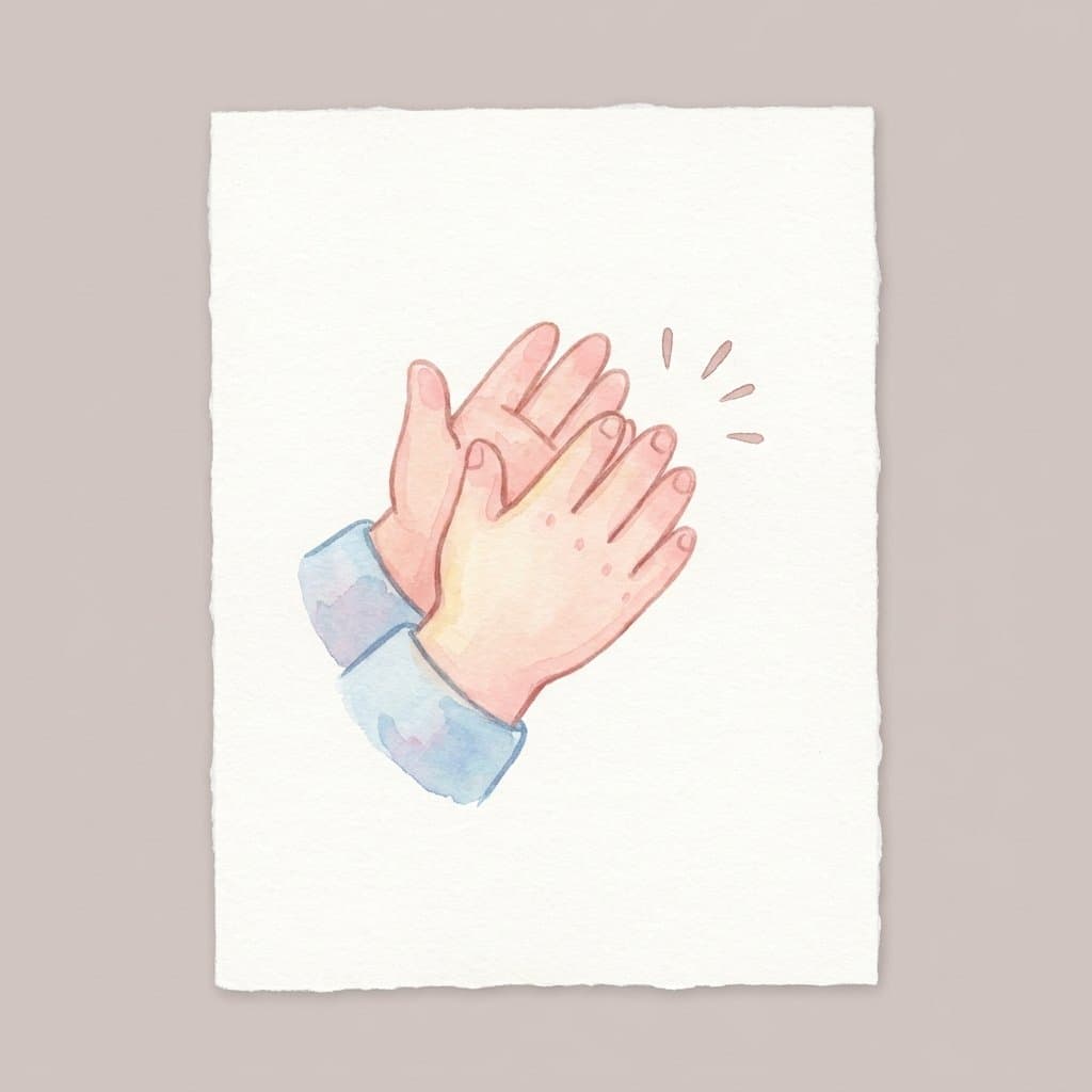 clap flashcard illustration