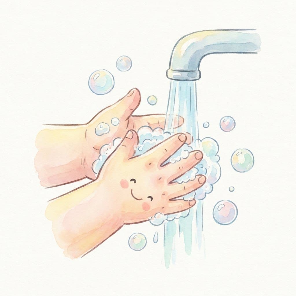 hands flashcard illustration