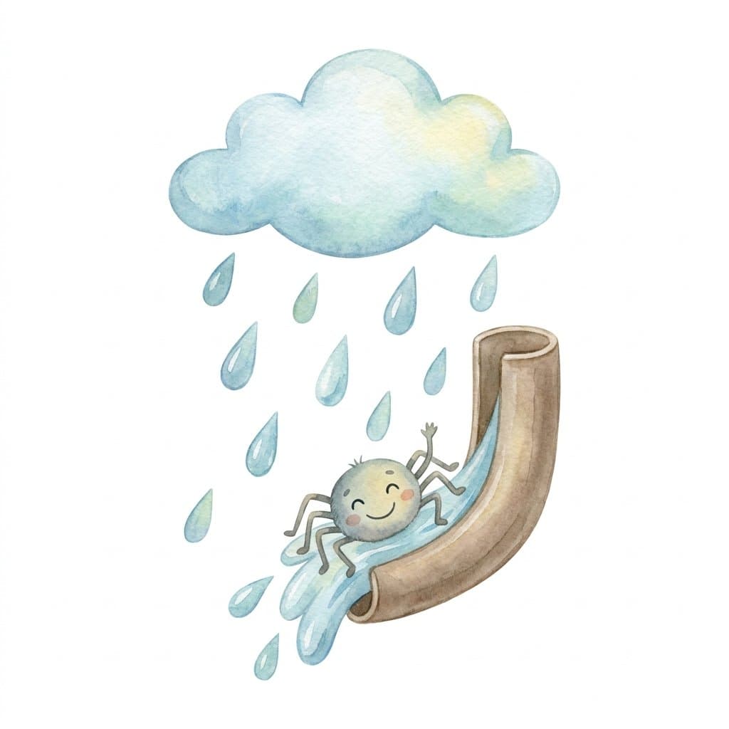 rain flashcard illustration