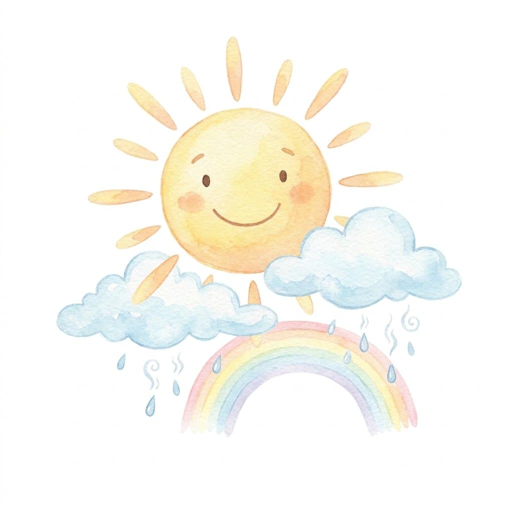 sun flashcard illustration