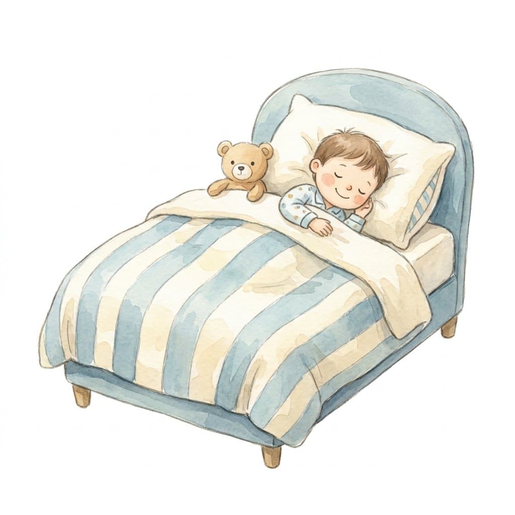 bed flashcard illustration