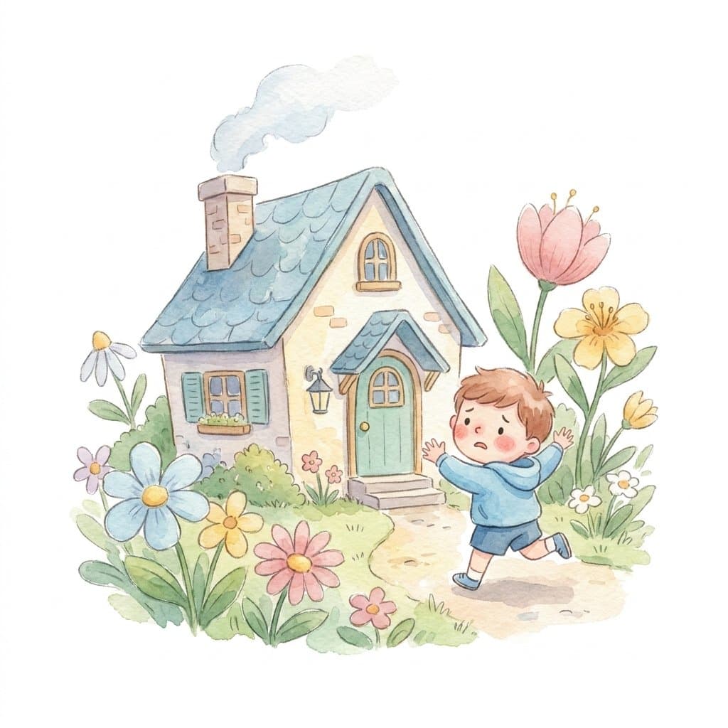 home flashcard illustration