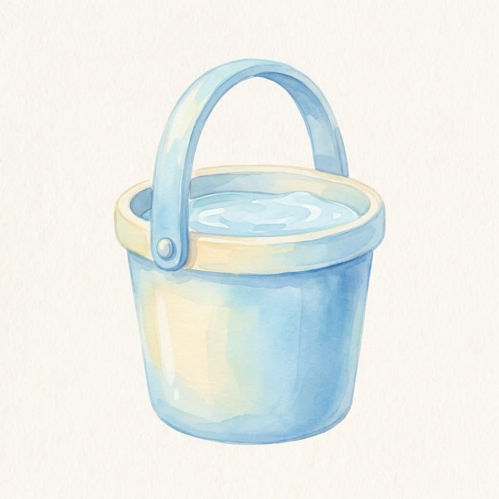 pail flashcard illustration