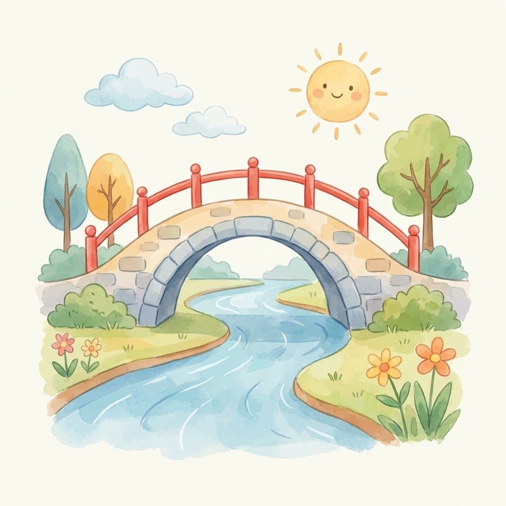bridge flashcard illustration