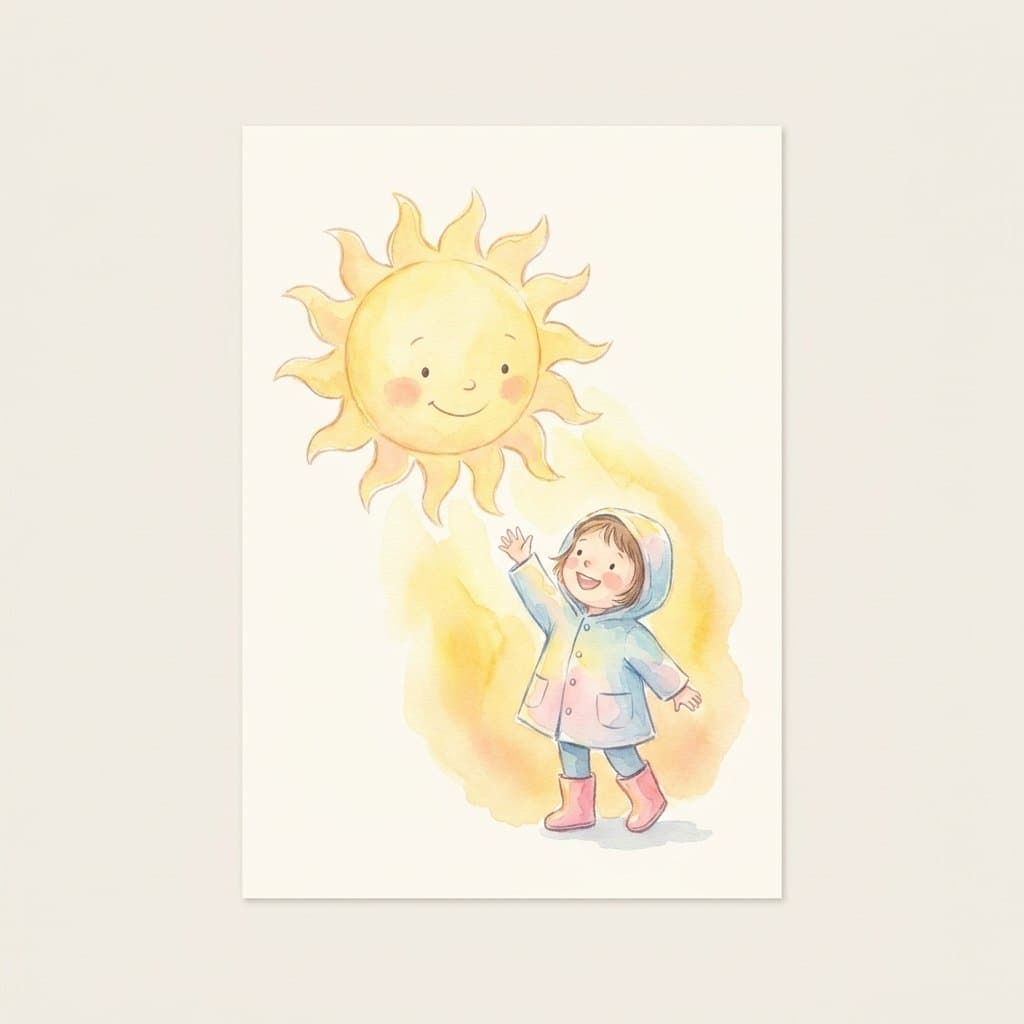 shine flashcard illustration