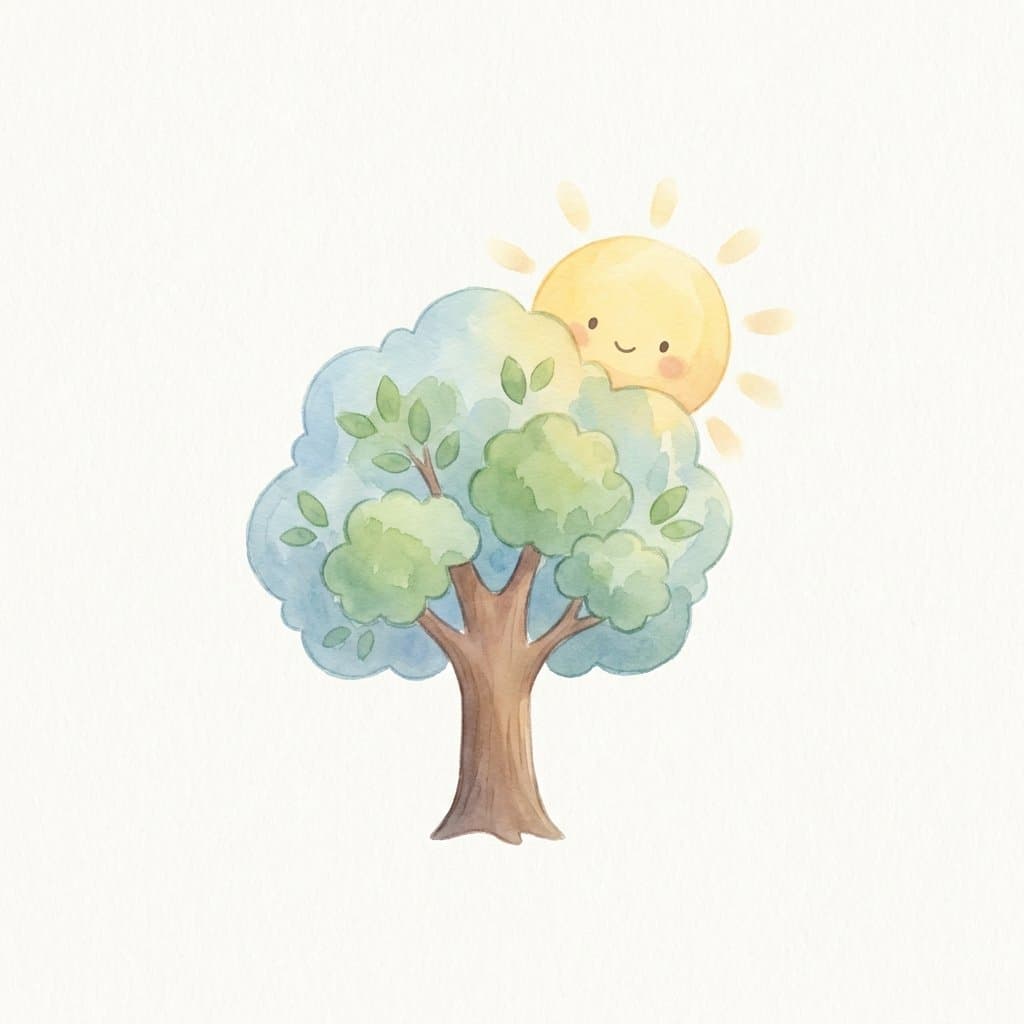 tree flashcard illustration