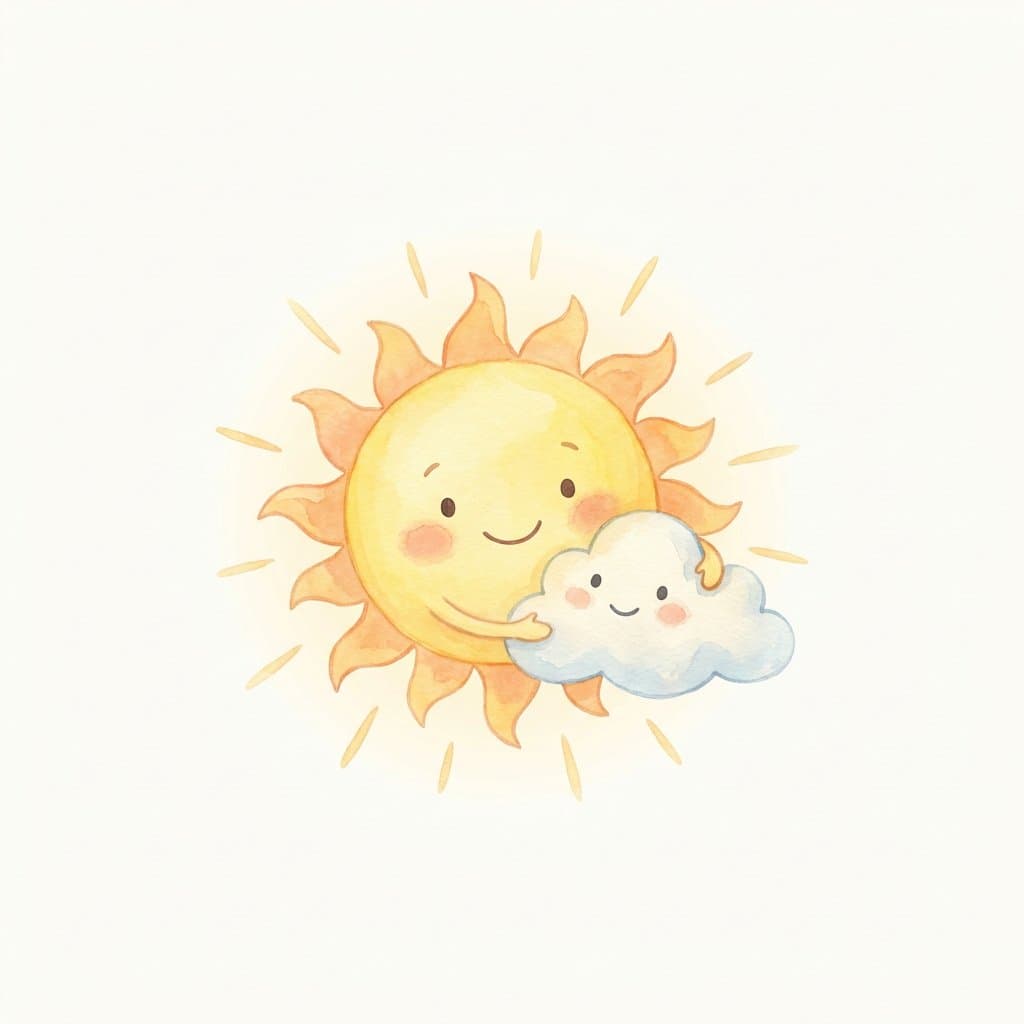 warm flashcard illustration