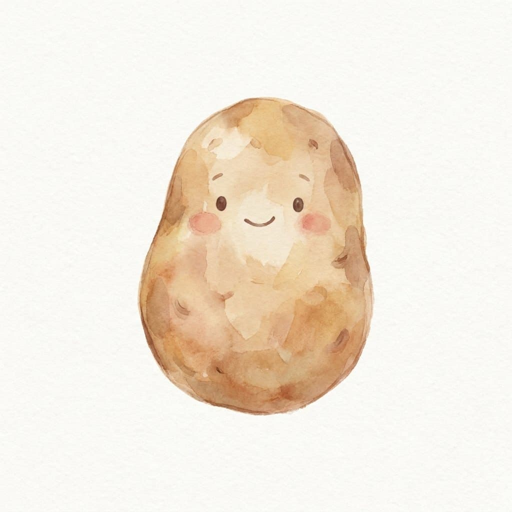 potato flashcard illustration