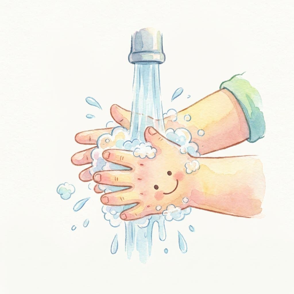 hands flashcard illustration