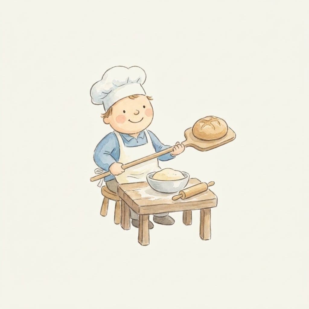baker flashcard illustration