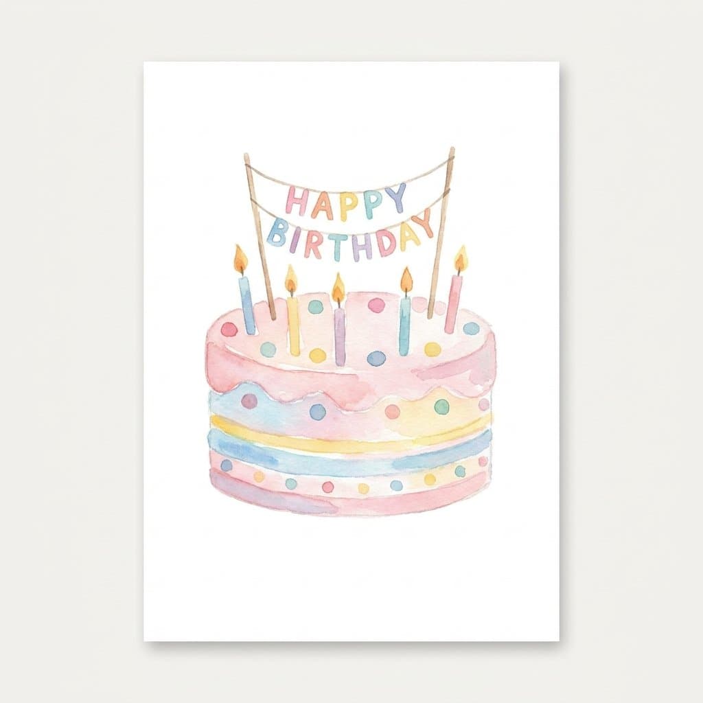 cake flashcard illustration