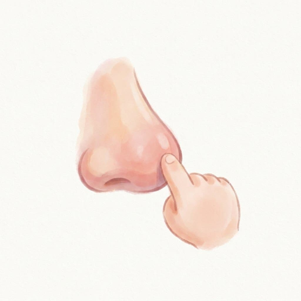 nose flashcard illustration