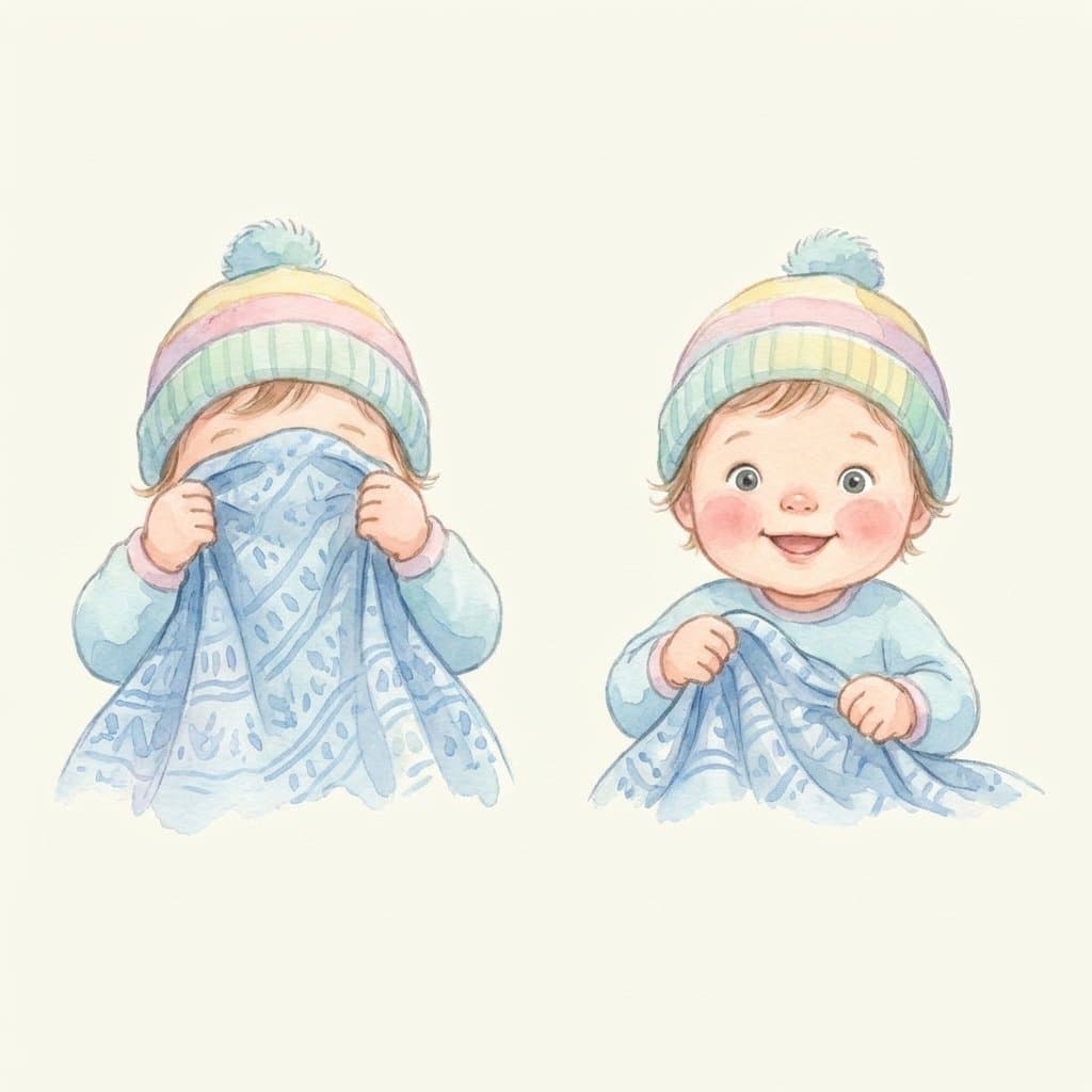 peekaboo flashcard illustration