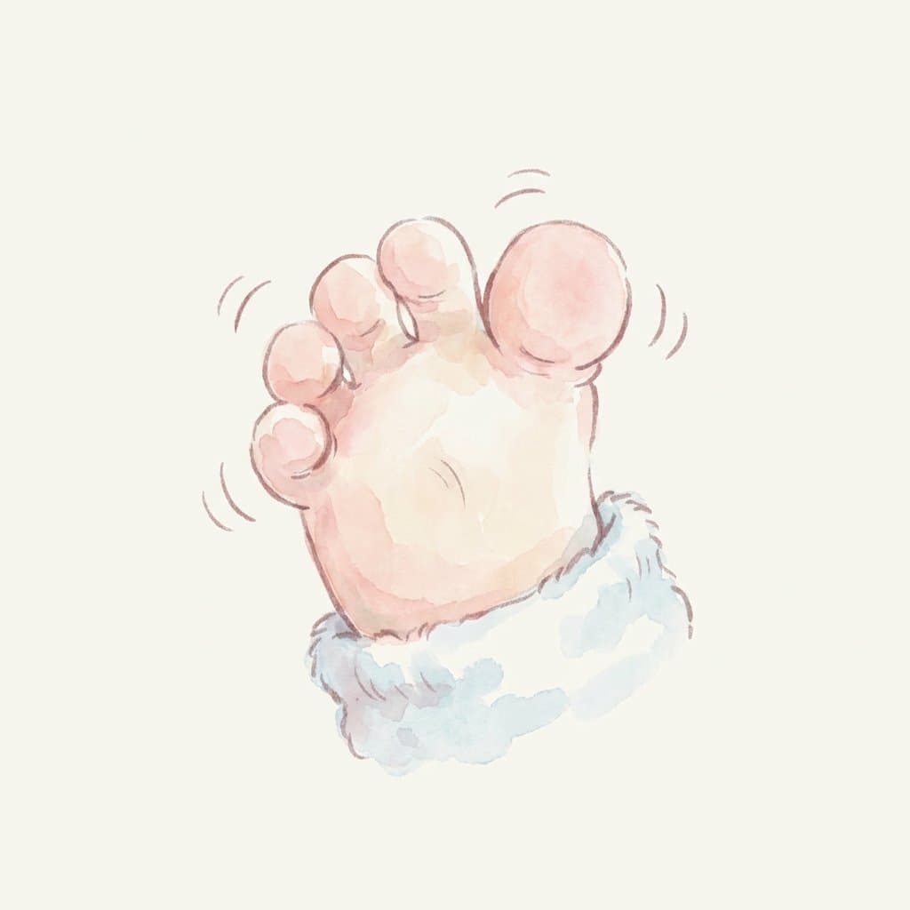 toes flashcard illustration