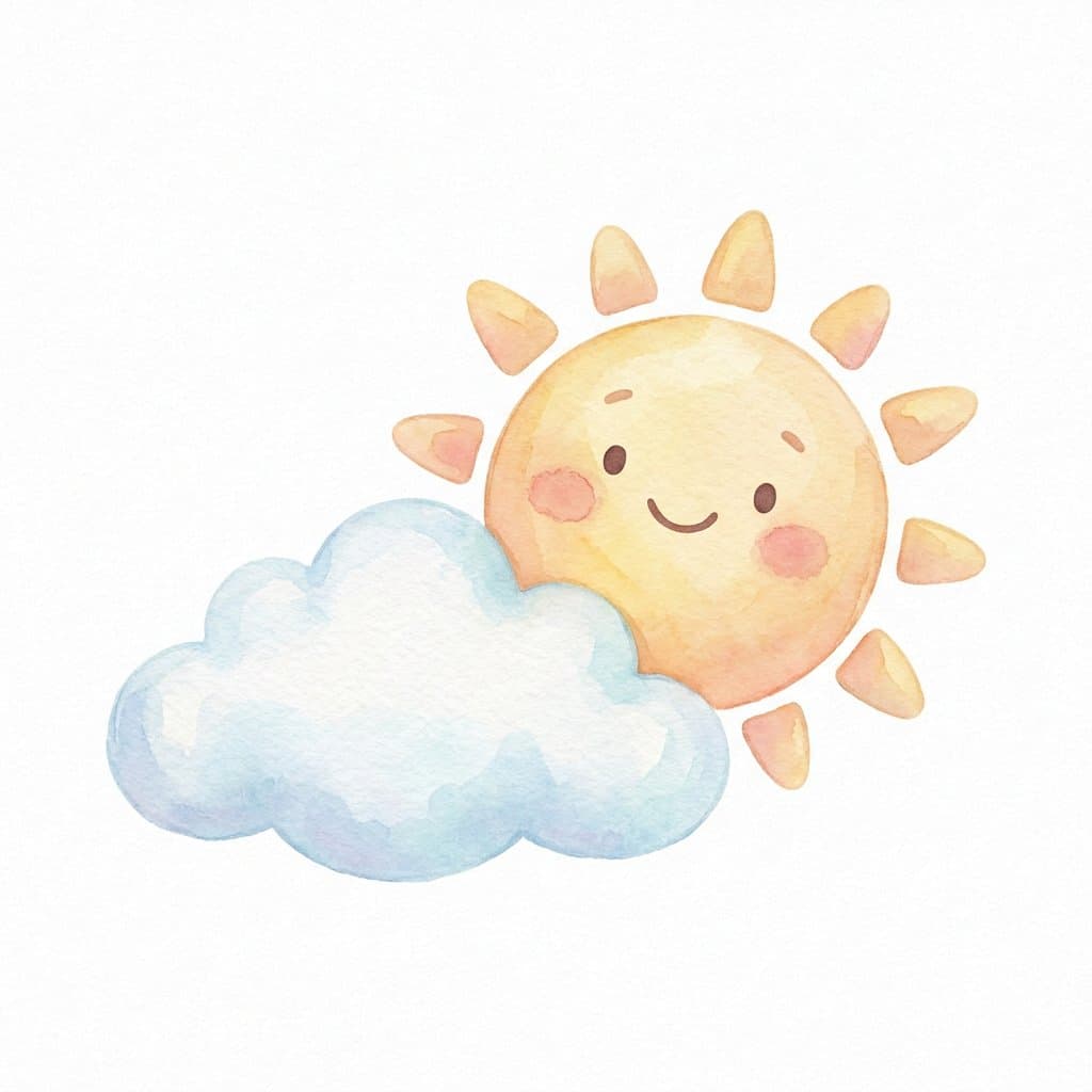 sun flashcard illustration