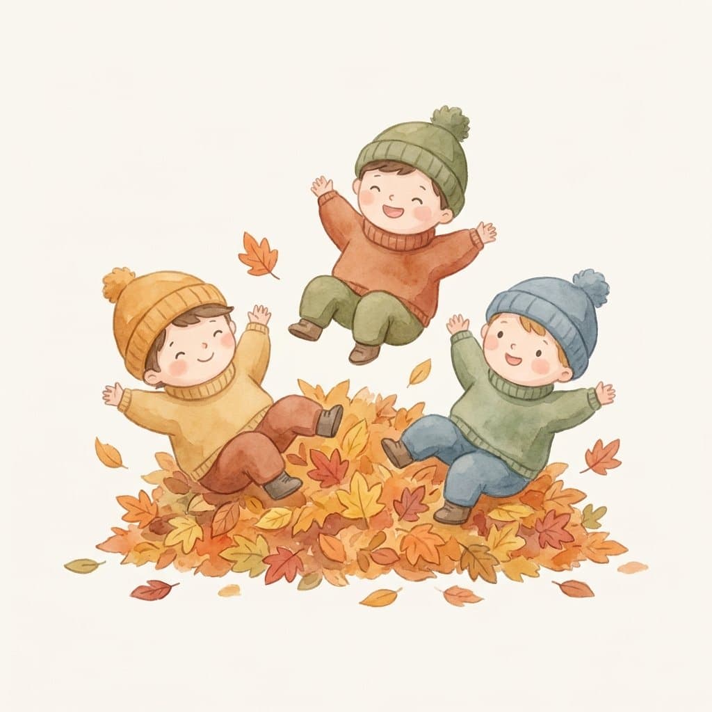 fall flashcard illustration