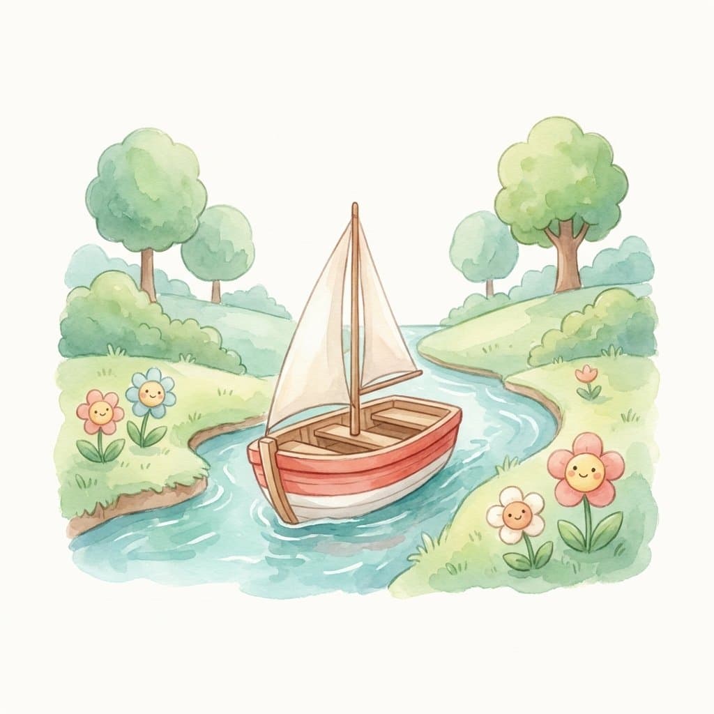 stream flashcard illustration