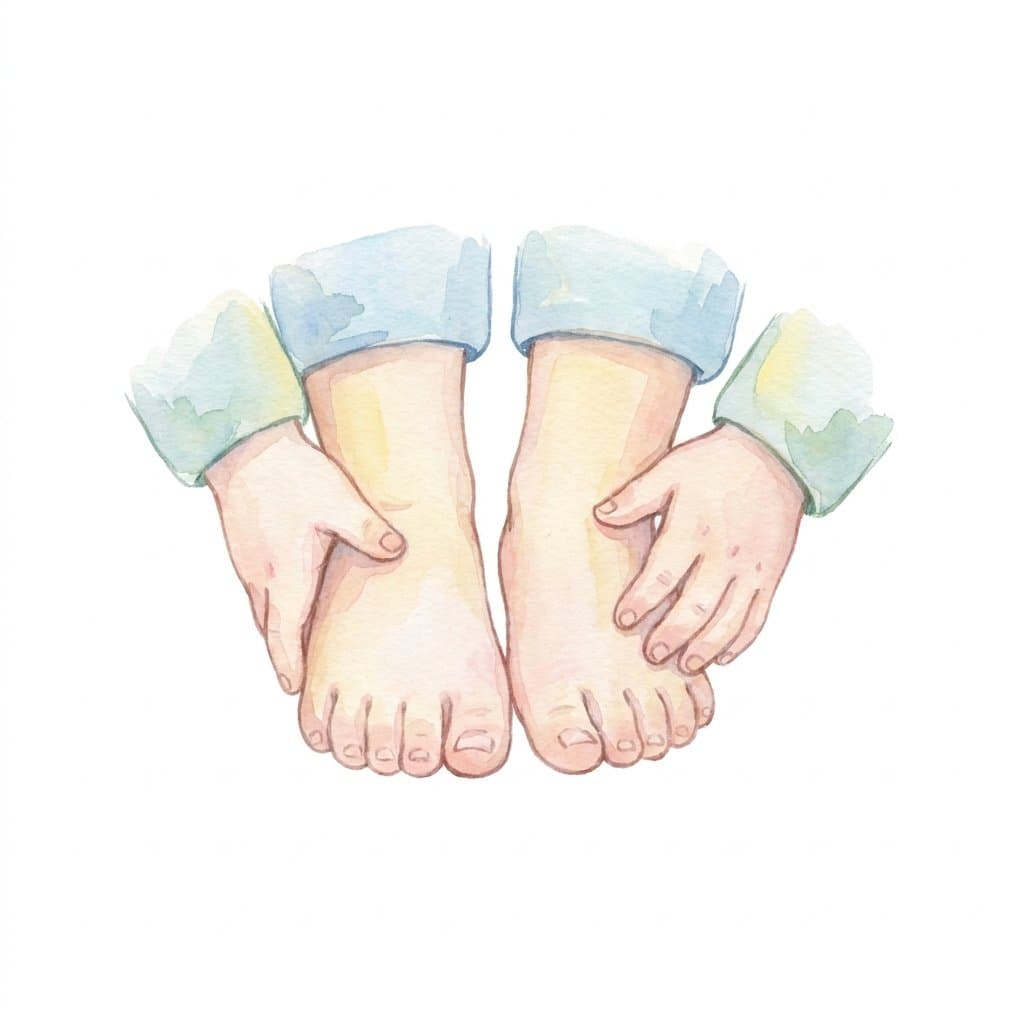 toes flashcard illustration