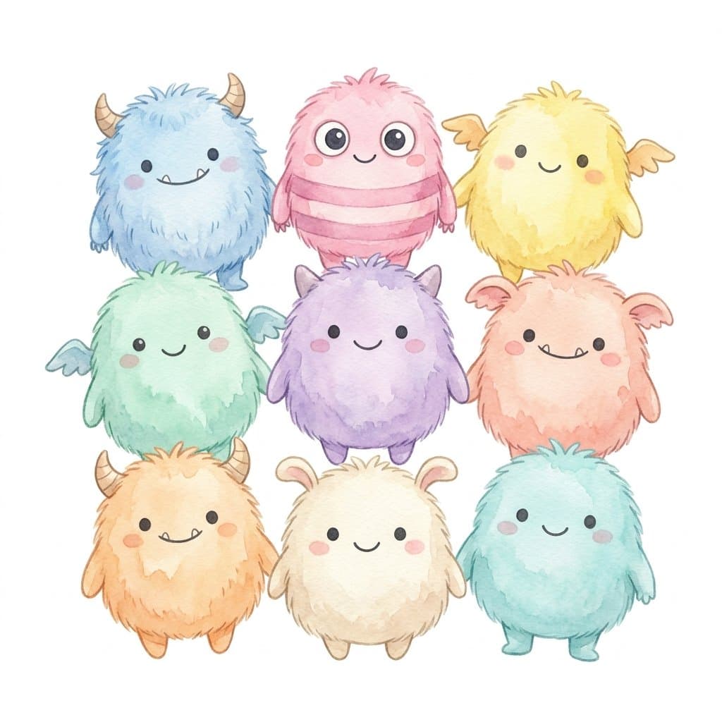 nine flashcard illustration