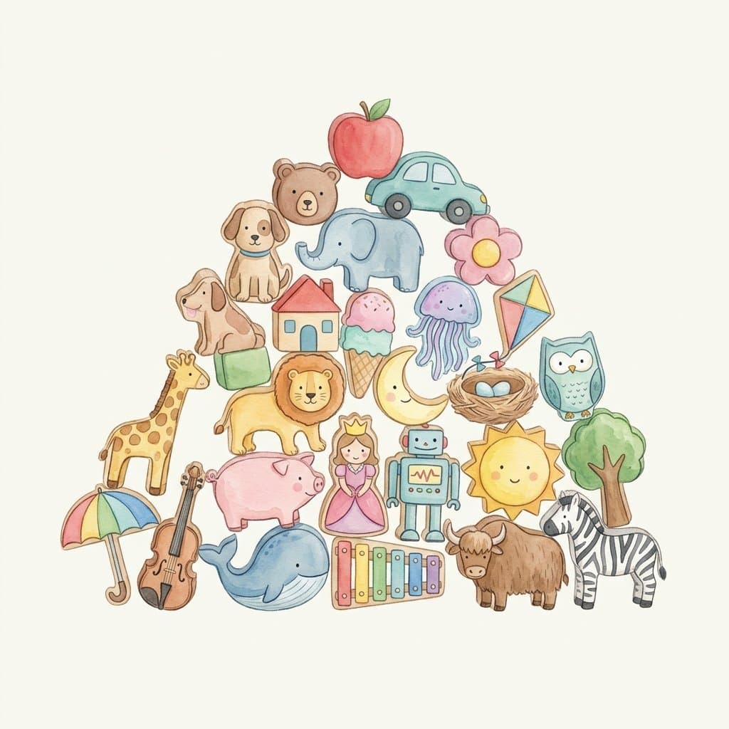 alphabet flashcard illustration