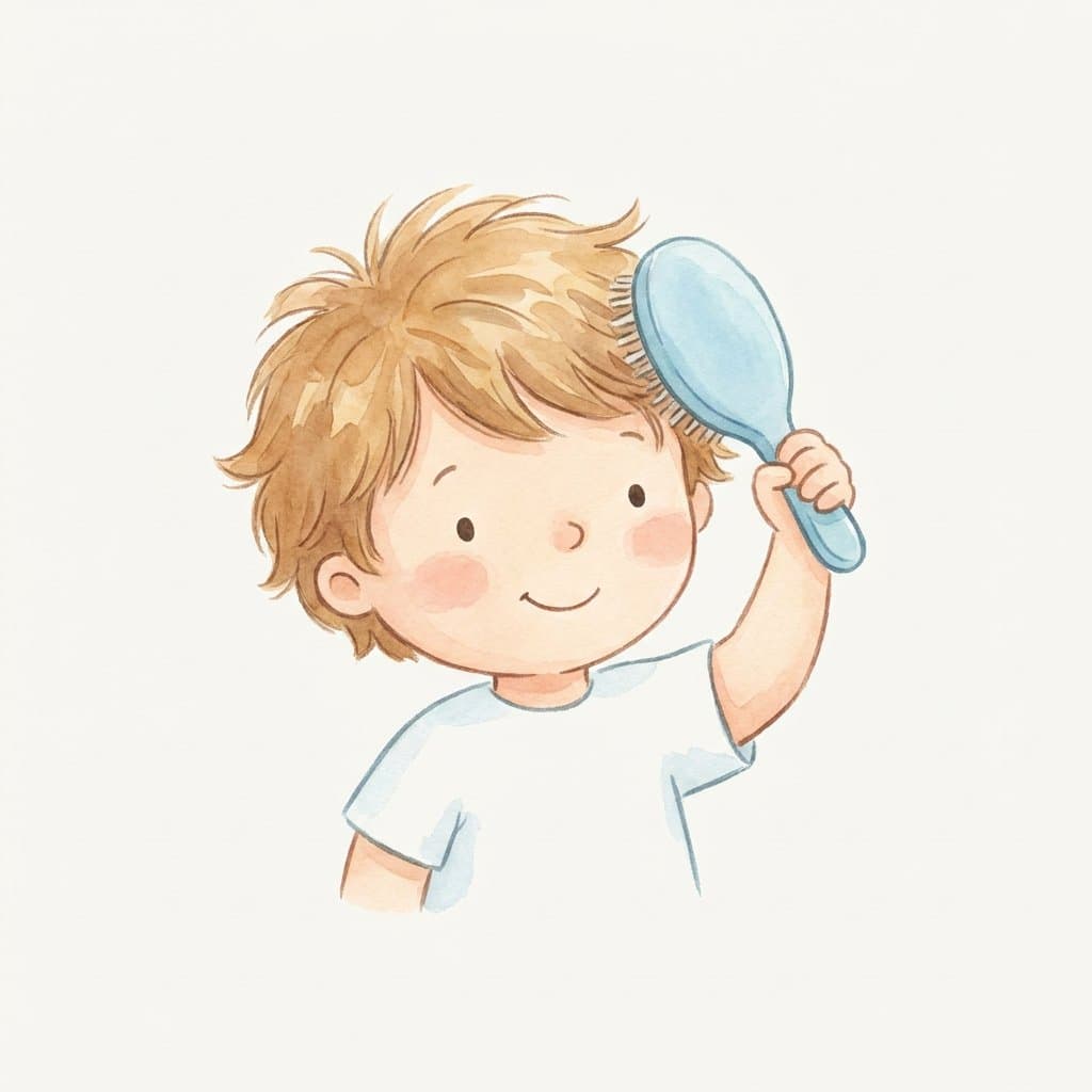 hair flashcard illustration
