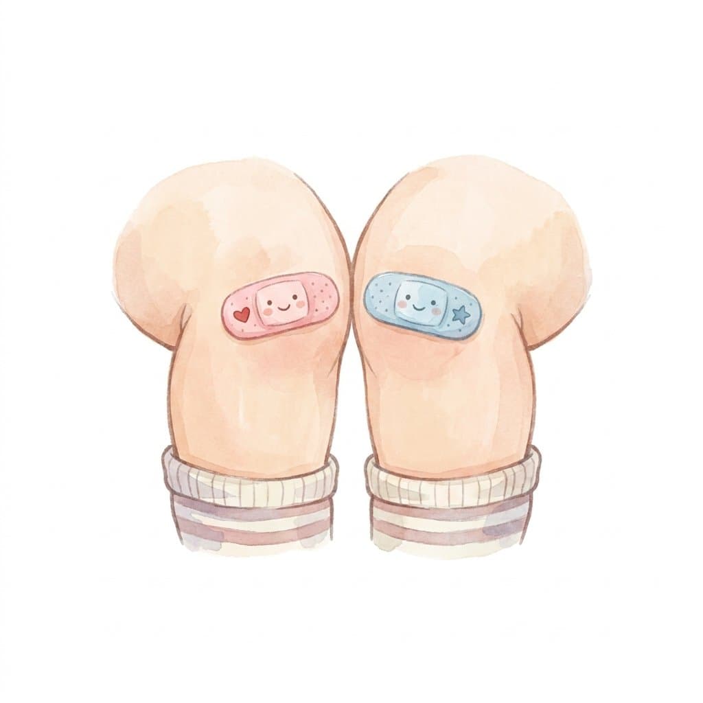 knees flashcard illustration