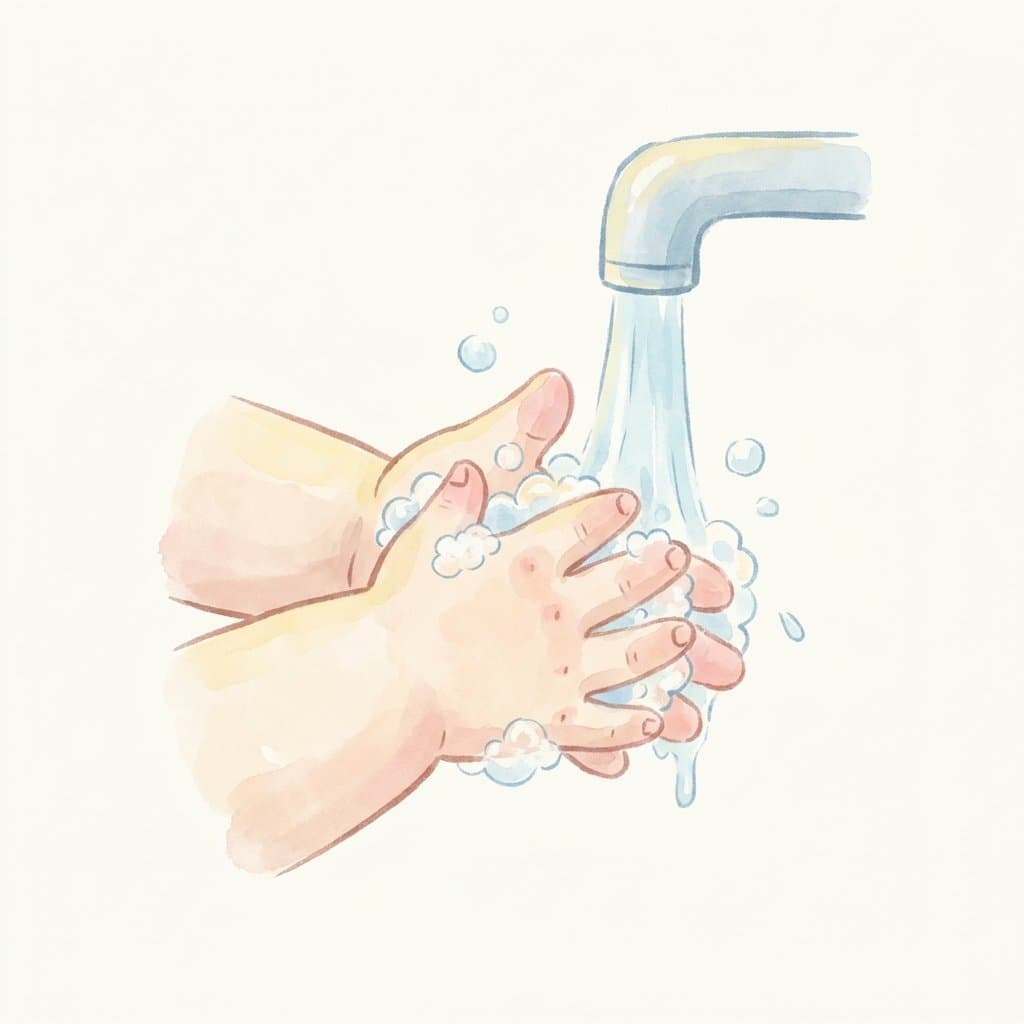 wash flashcard illustration