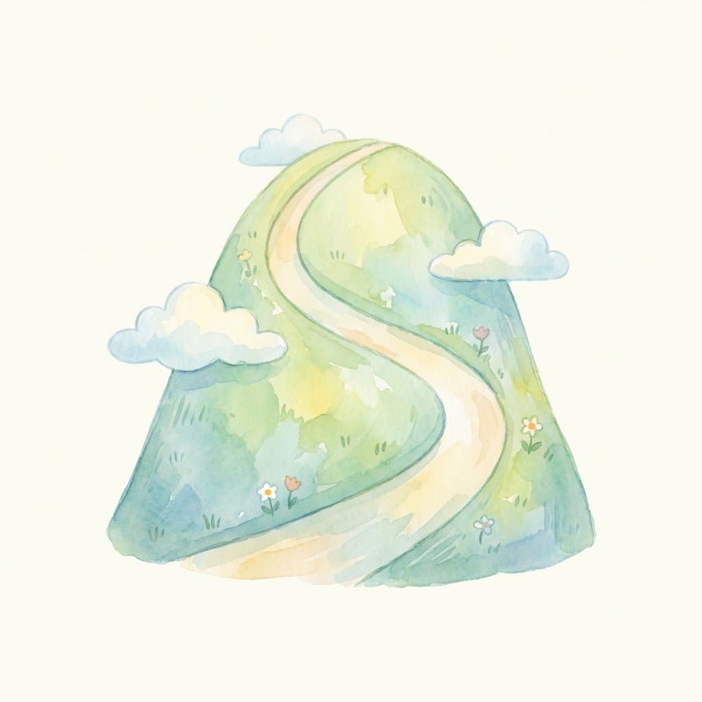 hill flashcard illustration
