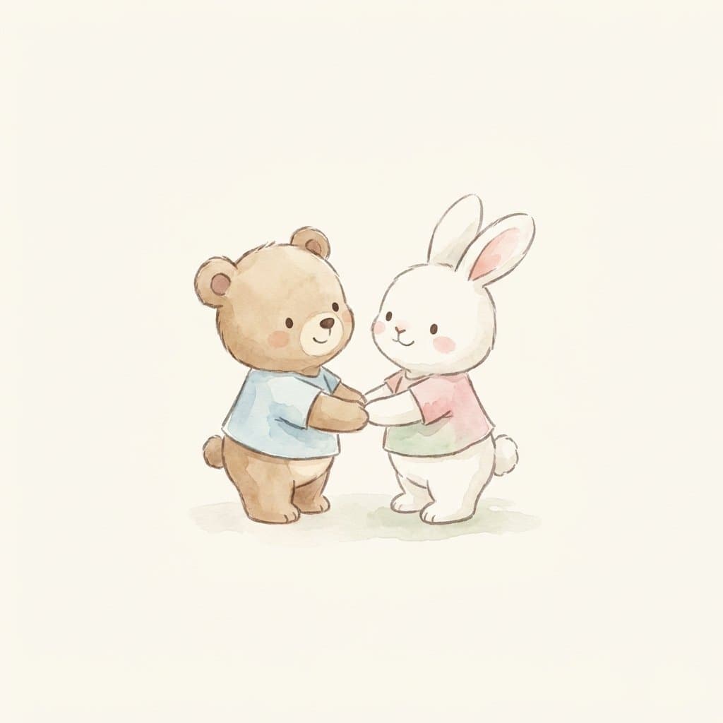 friends flashcard illustration