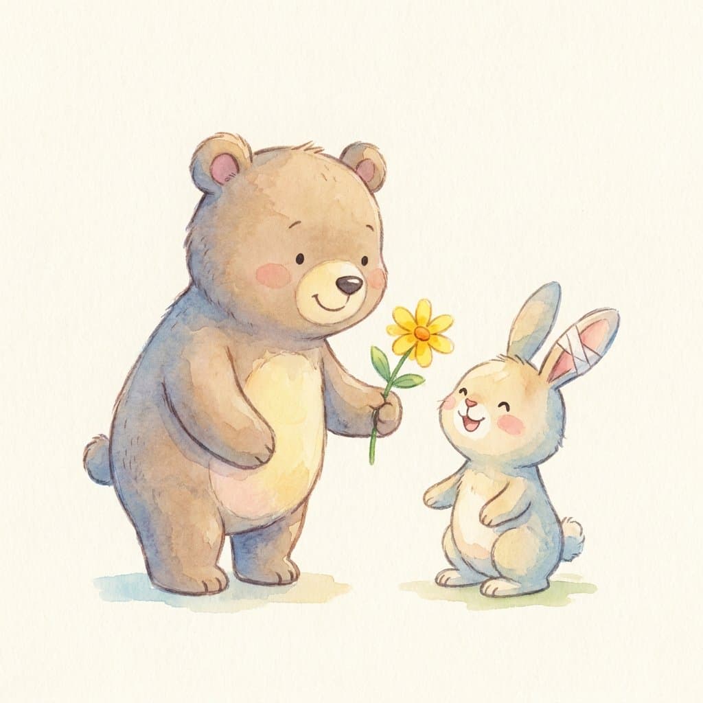 kind flashcard illustration