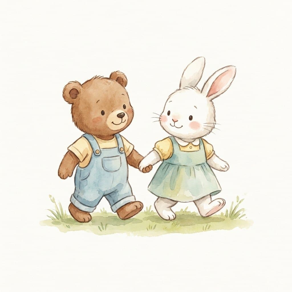together flashcard illustration
