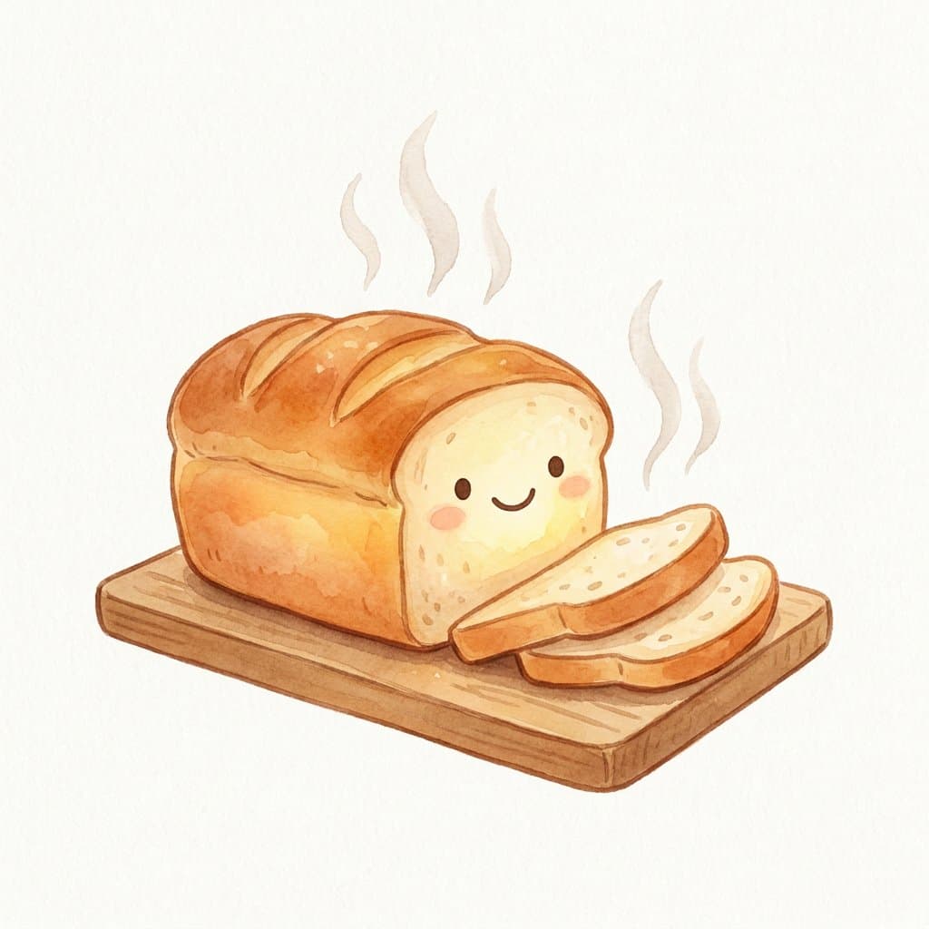 bread flashcard illustration